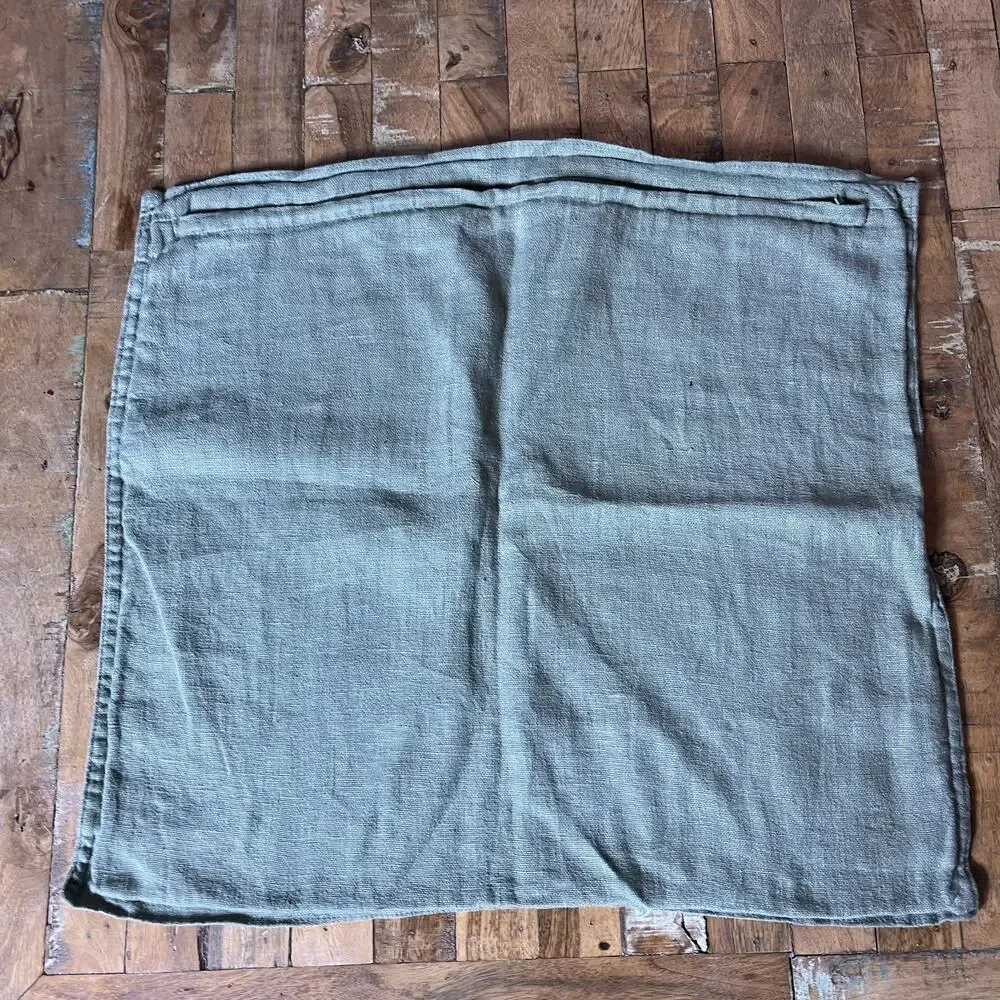 IKEA 100% Linen Dytag Pillow Sham Sage Green 20x20